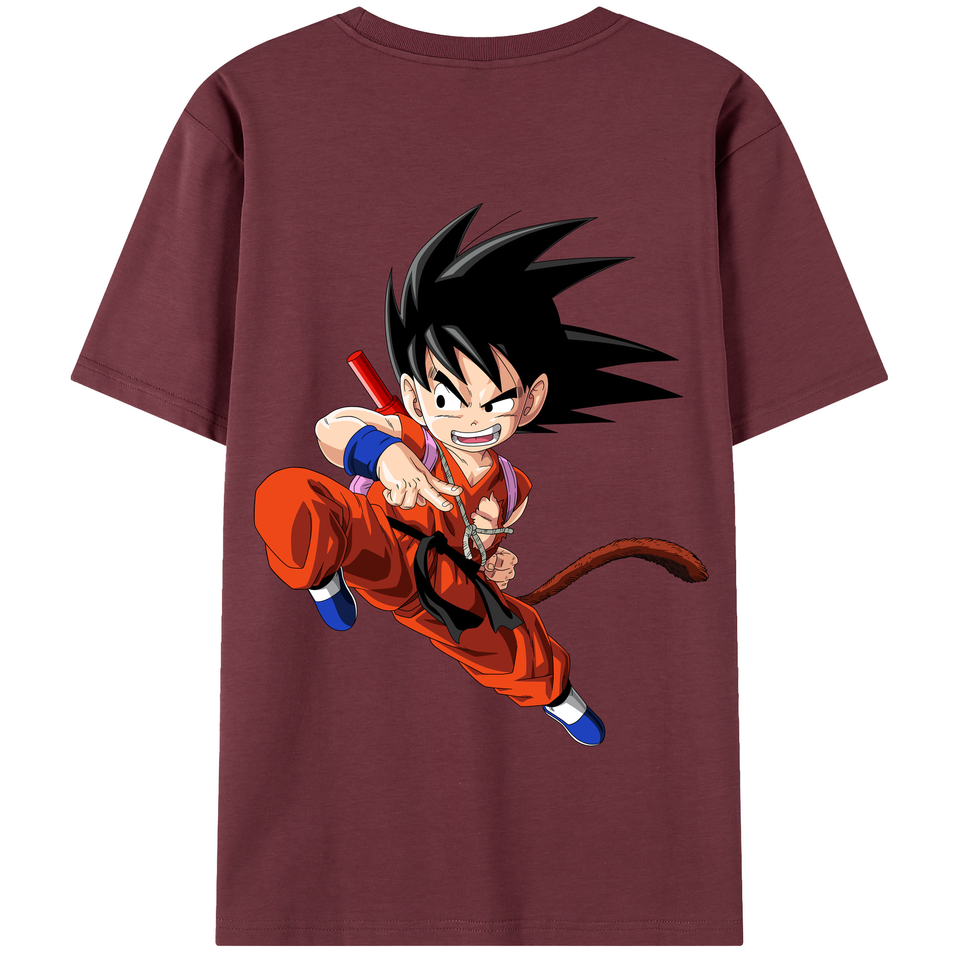 （画像用） ドラゴンボール 孫悟空（そん ごくう）Son Goku カカロット DRAGON BALL Kakarotto 綿100％半袖Tシャツ（背面プリント）